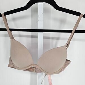 PINK by Victorias Secret Wear Everywhere Push Up Bra Sz 34A Beige
